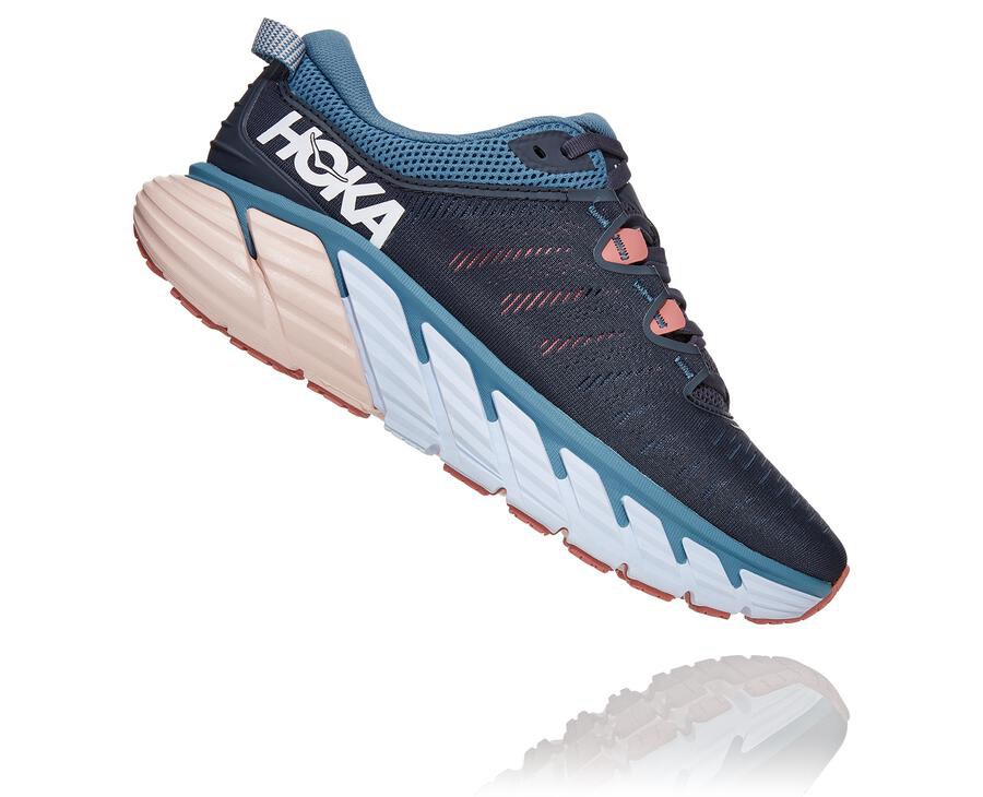 Chaussure Running Hoka One One Gaviota 3 Femme - Bleu Marine - DAN-937106